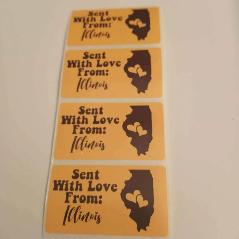 💙100 Illinois- Shipping Labels Thermal Packaging Stickers 2.25